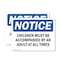 Signmission Children Must Be Accompanied By An Adult, 10 in W x Rectangle, Plastic OS-2PACK-NS-P-710-L-10579 - alternate 1